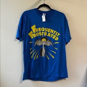 Vintage Single Stitch Graphic T-Shirt with Cartoon Wile. E Coyote size medium